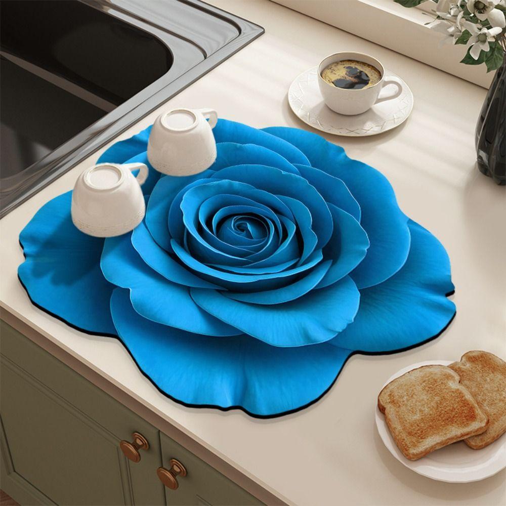 Algae Mud Flower Carpet Non-slip Bathroom Floor Mat Creative Blanket  for Bedside Cloakroom