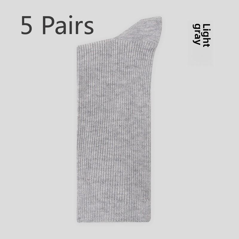 5 Pairs of Wool Socks Women's Winter Mid-tube Socks Double Needle Pile Socks Boneless Women's Winter Warm Stockings