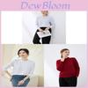 Minimalist Cotton Tshirt For Women With Long Sleeves And Splicing Detail For Casual Wear
