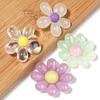 5Pcs/Lot Acrylic Beads Clear Plated Candy Color Cartoon Flower 3.3mm Large Hole Beads Diy Jewelry Bracelet Necklace Accessories