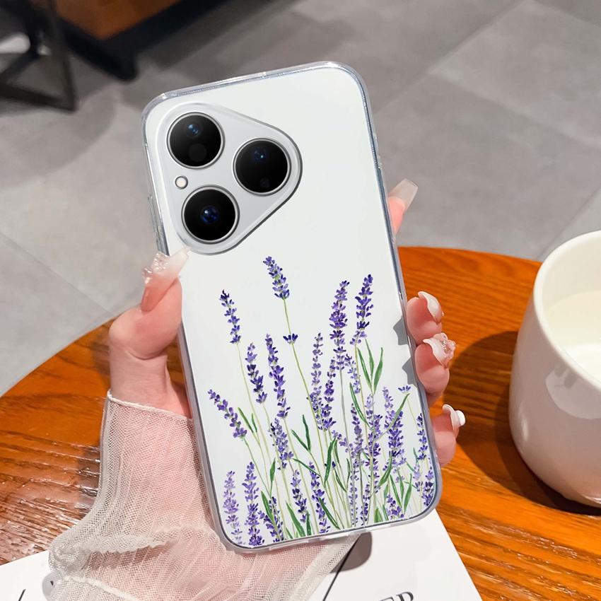 For Huawei Pura 80 70 Pro Plus Ultra Honor X6C 8C Phone Bags Cute Big Eyed Black Cat Patterns Luxury Transparent Lens Protection Case For Huawei Shell
