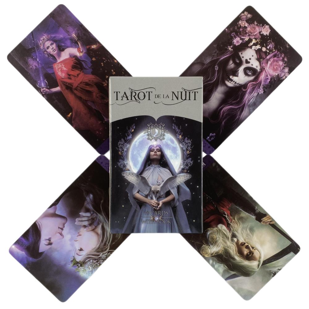 Tarot DE LA Nuit Cards Uniquely Design Oracle Deck Fortune-telling Divination Edition Worlds Creativity Board Games