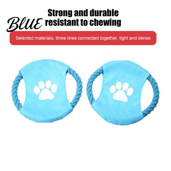 Durable Pet Chew Toy Fabric Dog Flying Disc Cotton Rope Interactive Tug of War Outdoor Fetch for Small Medium And Large Breeds Training Wear
