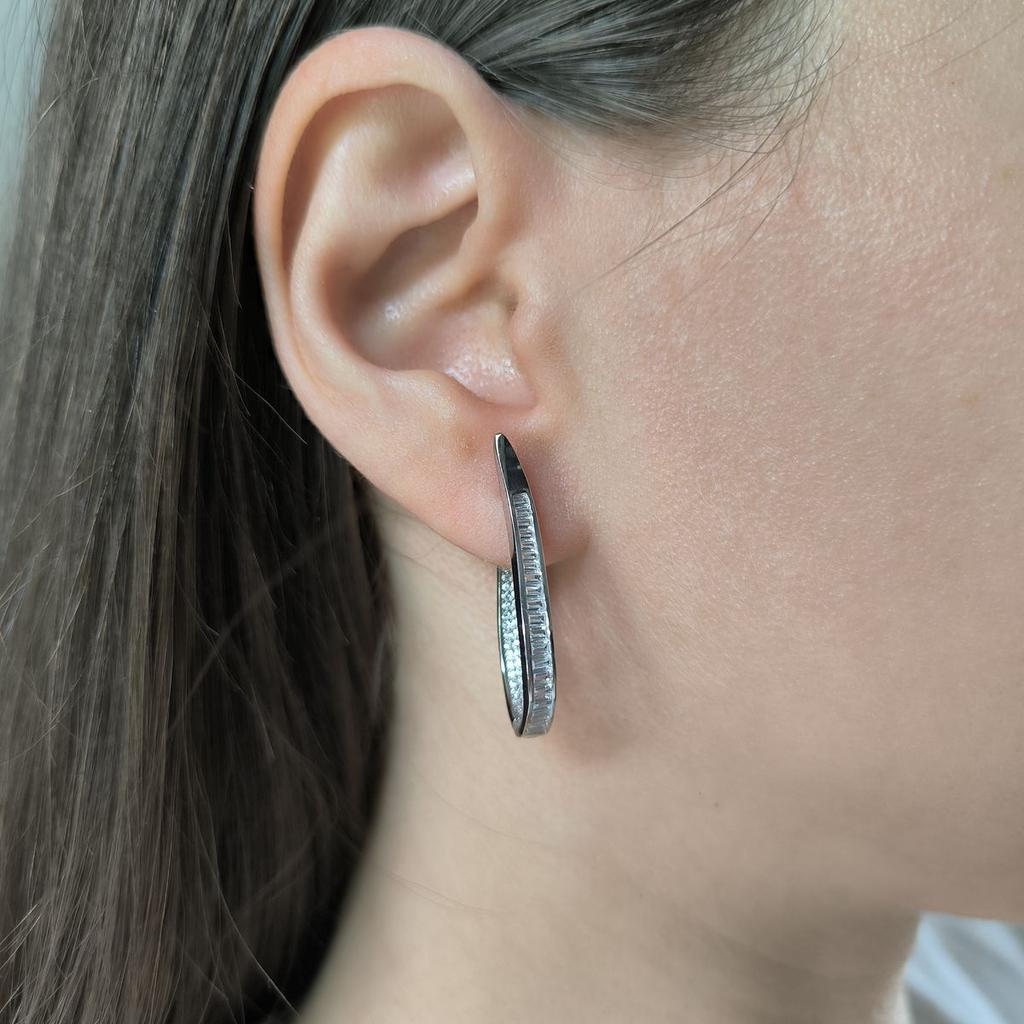 Silver Earrings with Cubic Zirkonia (2192008)