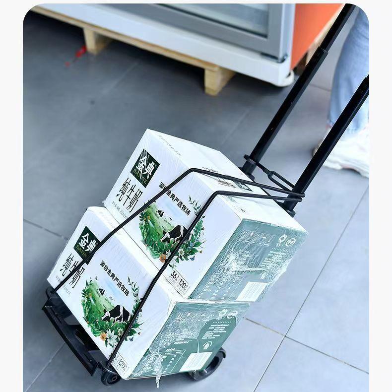Lightweight Folding Shopping Cart - Compact Hand Trolley for Groceries and Luggage