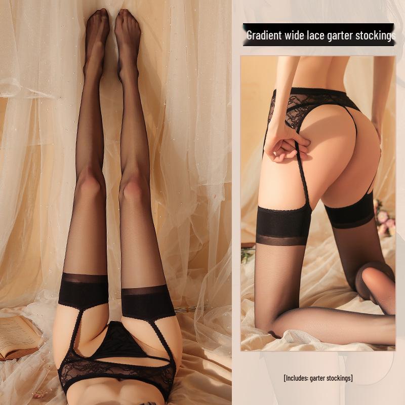 Man Yan Lace Garter Stockings WZ7912: Sexy One-Piece Pantyhose