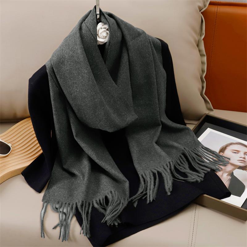Winter Solid Scarf Women Cashmere Soft Warm Scarves Hijab Female Long Headband Shawl Wrap Bandana Foulard Echarpe Poncho Stoles