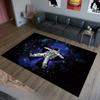 2D Solar System Planet Star Deep Space Print Large Area Rug Soft Flannel Non Slip Floor Carpet for Living Room Space Home Decor