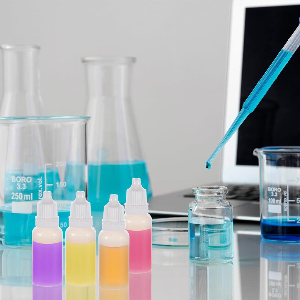 50 Stück Plastik-Tropfflasche mit kindersicherem Verschluss Tragbarer Ausdrückbarer Augen-Subtropfer-Behälter Nachfüllbarer Aufbewahrungs-Flüssigkeitstropfer