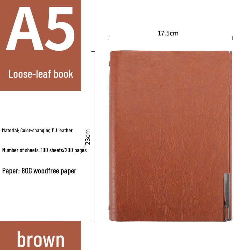 A5 Loose-Leaf Thickened Business Diary and Notepad