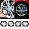 4 stk 60MM Bilhjul Senter Navkapsler Beskytterdeksel Biltilbehør For Mercedes Benz W203 W204 W211 W210 W124 AMG W202 CLA W212 W220 W205