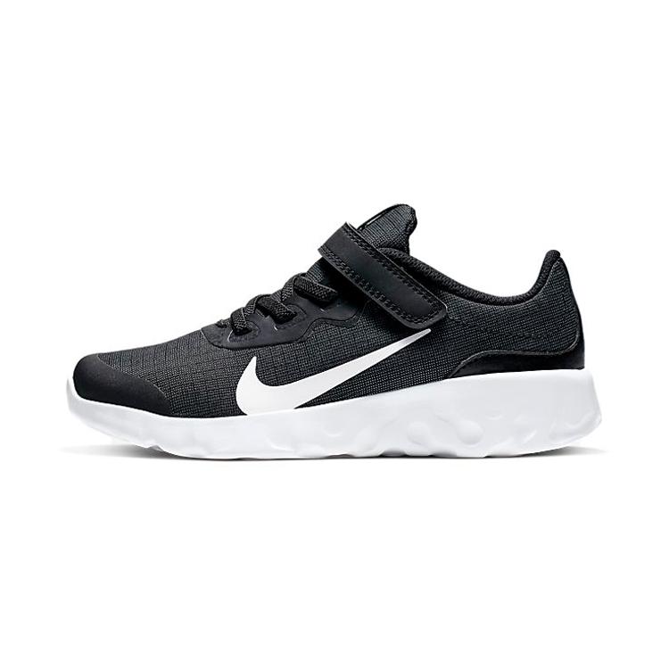 Nike Explore Strada Synthetic Leather, Textile Abrasion Resistant Low top Kids  Running Shoes Black White CD9016-002 29.5
