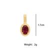 Women's Colorful Zircon Pendant Necklace Minimalist Geometric Design Bead Chain Suitable for Office Casual Wear Gifts