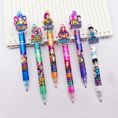 K-Pop Dämonenjägerin Girlgroup schwarzer Gelstift Cartoon kreativer Acryl-Aufkleber Schüler-Schreibwaren Unterhaltsam Spielen Sicher Kinderfreundlich Spaß