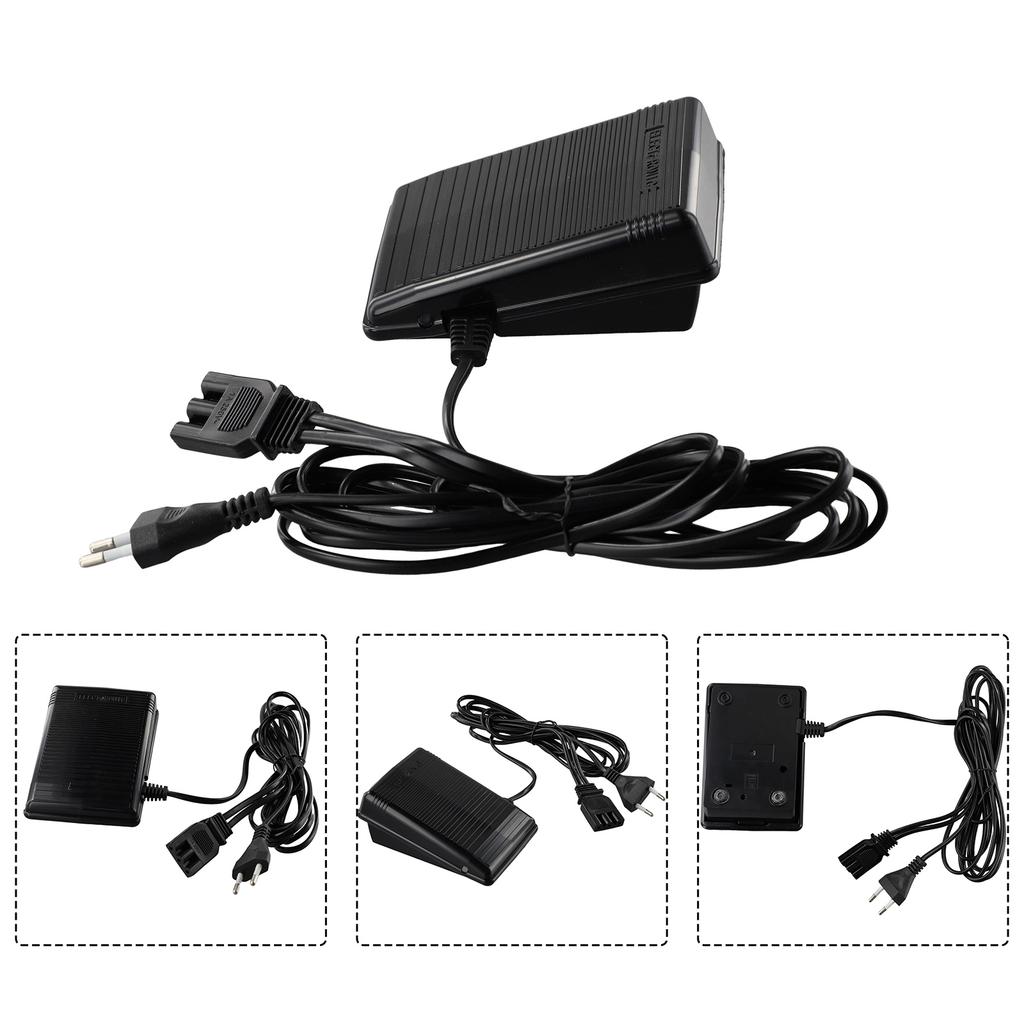 Fußpedal für Nähmaschinen, Ersatz-Fußpedal für SINGER-Janome-Nähmaschinen, 200–240 V, 50 Hz und Netzkabel