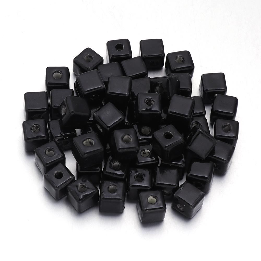 10pcs/lot Square Beads Ceramic Beads Colorful Cube Loose Beads Spacer Beads For Jewelry Making DIY Necklace Bracelet Accessories