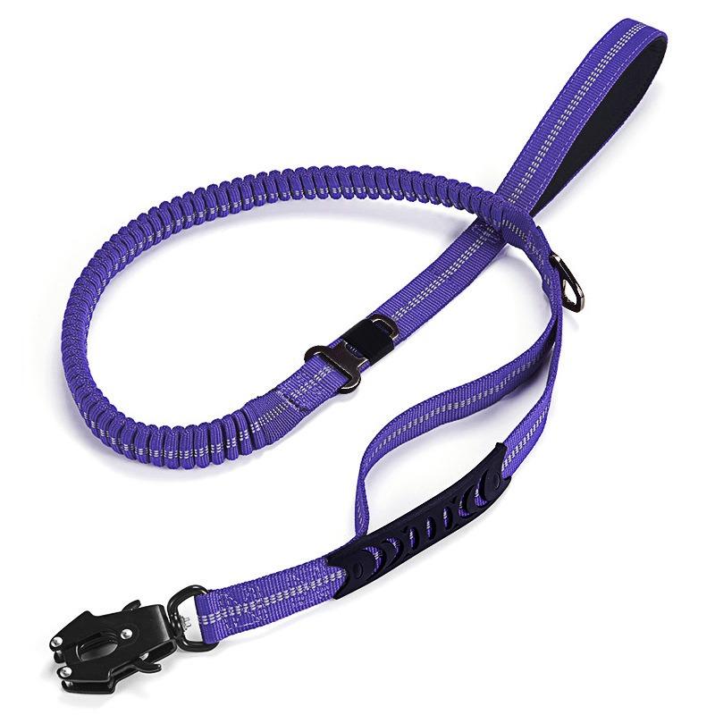 Bungee-Hundeleine mit Schnellverschluss-Schnalle - Verstellbare elastische Trainingsleine, Froschclip für Laufen im Freien, Spaziergänge, Taktische Nutzung