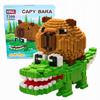 Capybara Lotusblume Bausteine 3688 Teile 3D GROSSE DIY Figur
