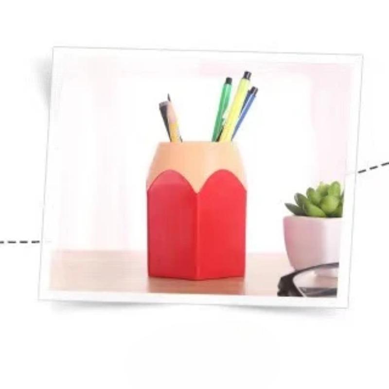 Creative Color Pencil Multifunctional Contrast Pen Holder Creative Student Stationery Desktop Storage Pen Holder