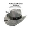 New Curved Brim Western Cowboy Hat Ethnic Large Roll Brim Cowgirl Cap Jazz Fedora Hats Outdoor Riding