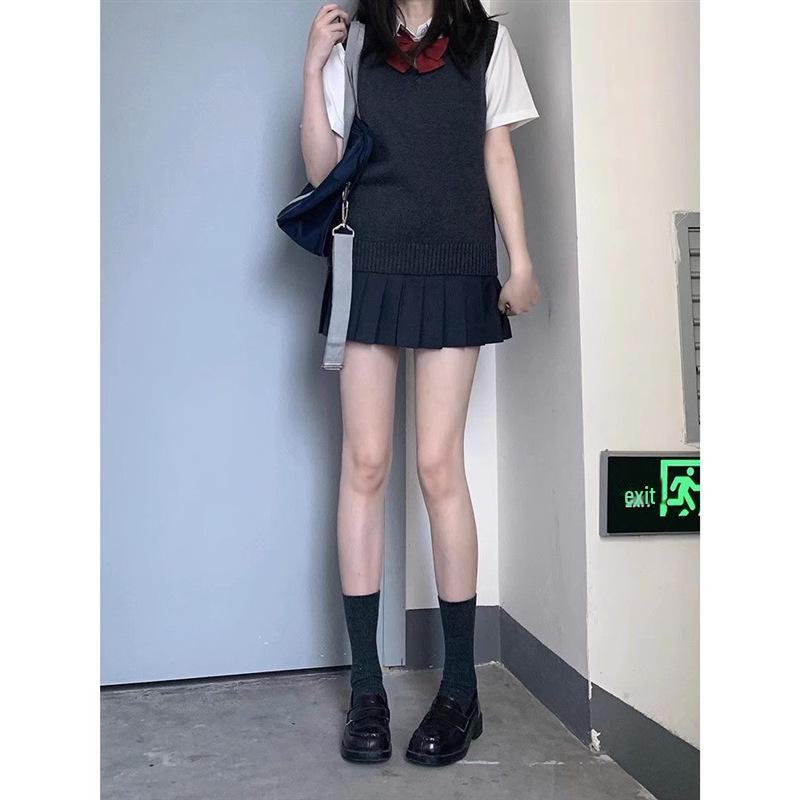 In-Stock: Women's Japanese Style V-Neck Sleeveless Sweater Vest - 12 Colors