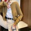 New knitted cardigan women's spring and autumn shawl jacket long-sleeved knitted knitted sweater outer women