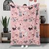 Cozy Cat Themed Flannel Blanket - Lightweight, Soft and Warm for Sofa, Travel, Bed - Perfect Gift for Family and Friends