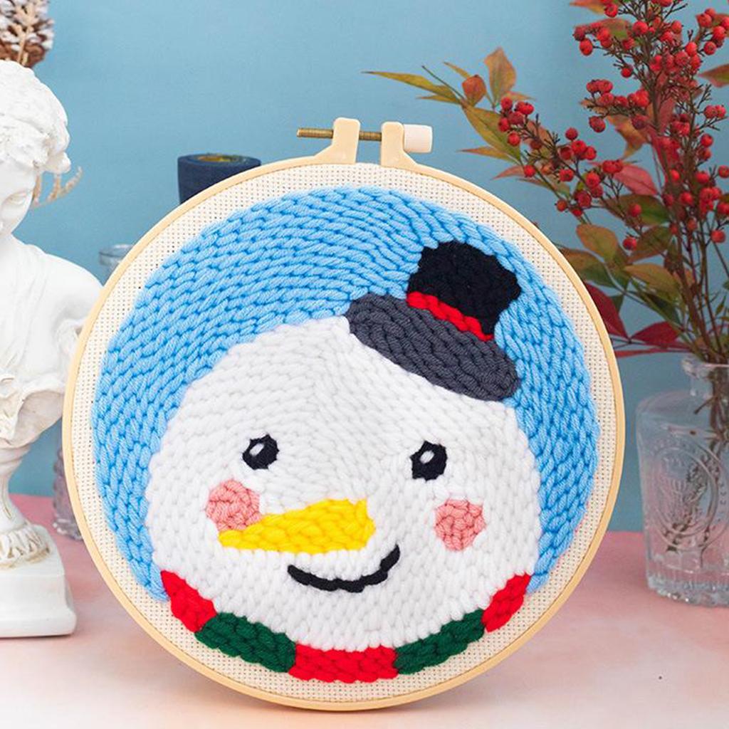 Punch Needle Set Punch Needle Tool with Seam Ripper Needle Threader for Beginner DIY Embroidery Floss Cross Stitching