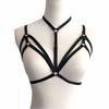 Alluring Women  Bra Elastic Cage Bra Strappy Hollow Out Bra Bustier  S