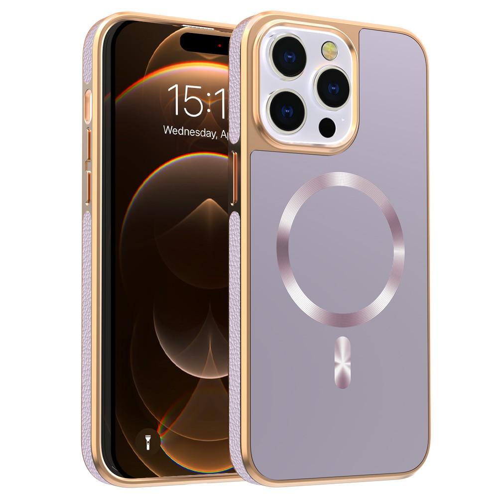 For iPhone 15 Pro Magnetic Case Electroplating Anti-Drop TPU+PC Phone Back Cover