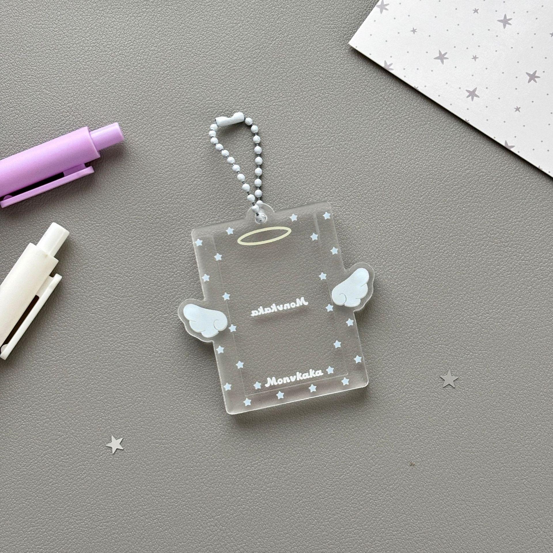 Id Photo Holder 1-Inch Acrylic Card Holderid Photo Holderphoto Card Holderphoto Holder Photo Holder Transparent For Bag Bag Gift синий