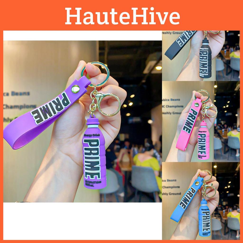 Adorable Couples Cute Prime Drink Bottle Keychain Silicone Bag Charm Gift