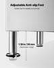 Commercial Ice Maker Storage Bin, 136 KG Capacity Ice-Bin, Stainless Steel Commercial Ice Storage Bin with Adjustable Anti-slip Rubber Feet, Suitable