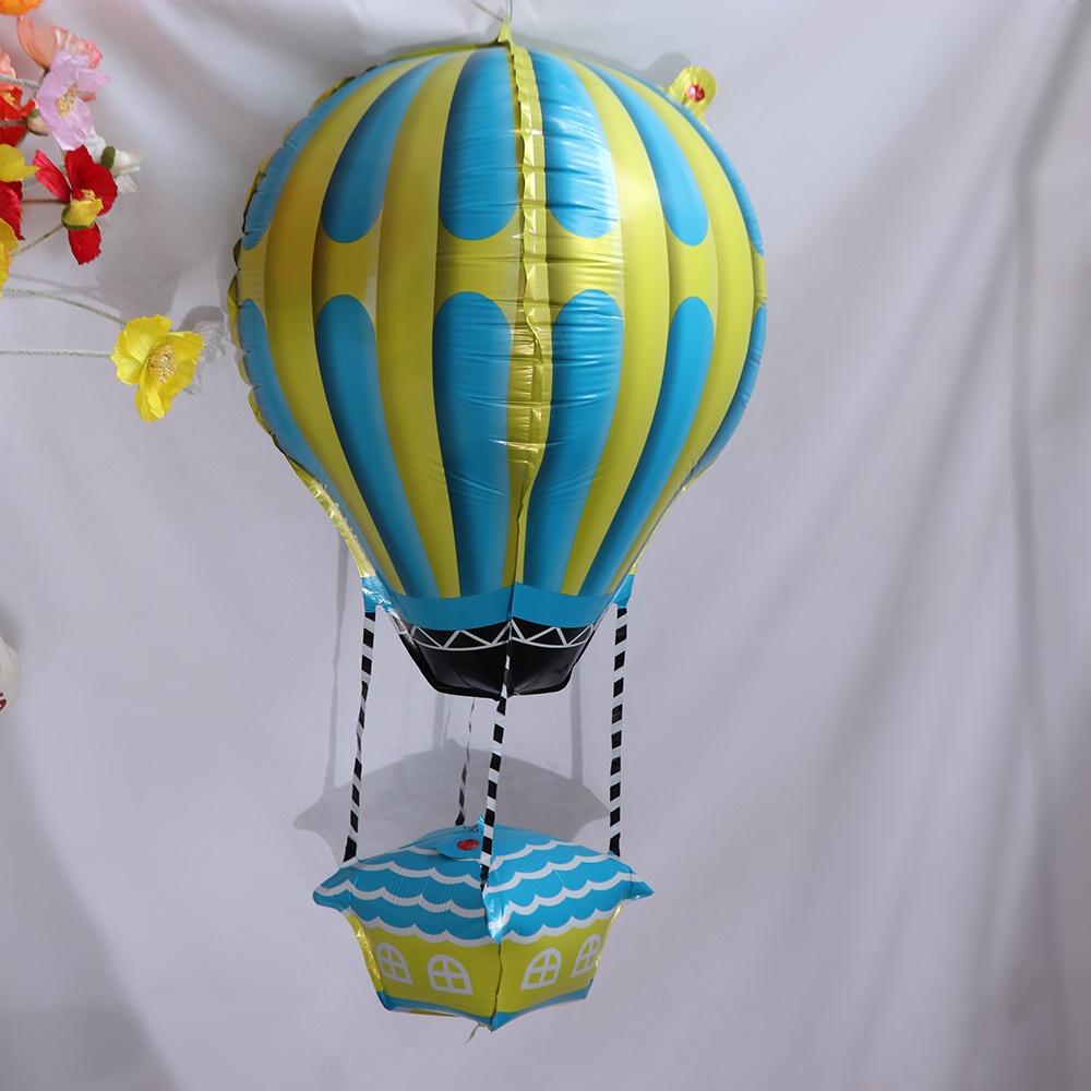 Interesting Thickened 4D Hot Air Balloon Cute Cartoon Foil Balloon Inflatable Party Decor Balloon Outdoor 10inch зелёный