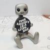 Cute Tiny Robot Figure with Slogan - Your Anxiety is A Lying H*e Robot, Inspirational Cute Fun Office Desk Home Room Decorations