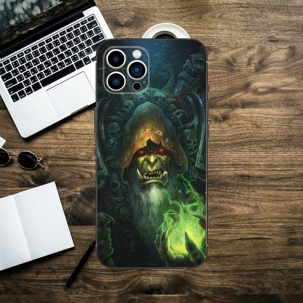 W-World Of W-Warcraft Phone Case For iPhone 16,15,14,13,12,11,XS,XR,X,8,7,Pro,Max,Plus,mini Silicone Black Cover