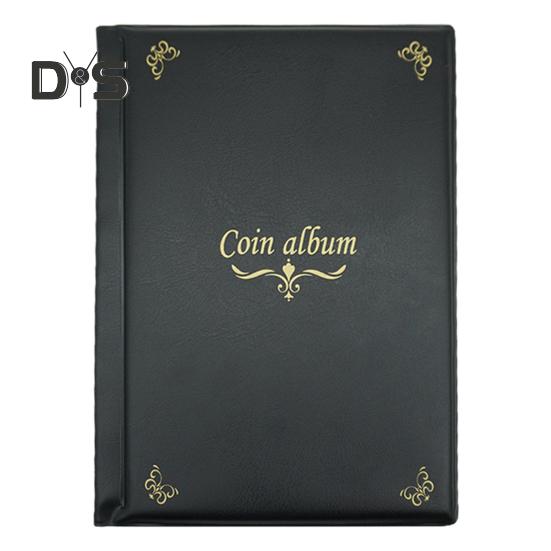 

Книга для сбора монет, 10 страниц, 150 карманов, прозрачный ПВХ, многоцелевые марки, памятные медали, органайзер для монет, хранилище альбомов чёрный