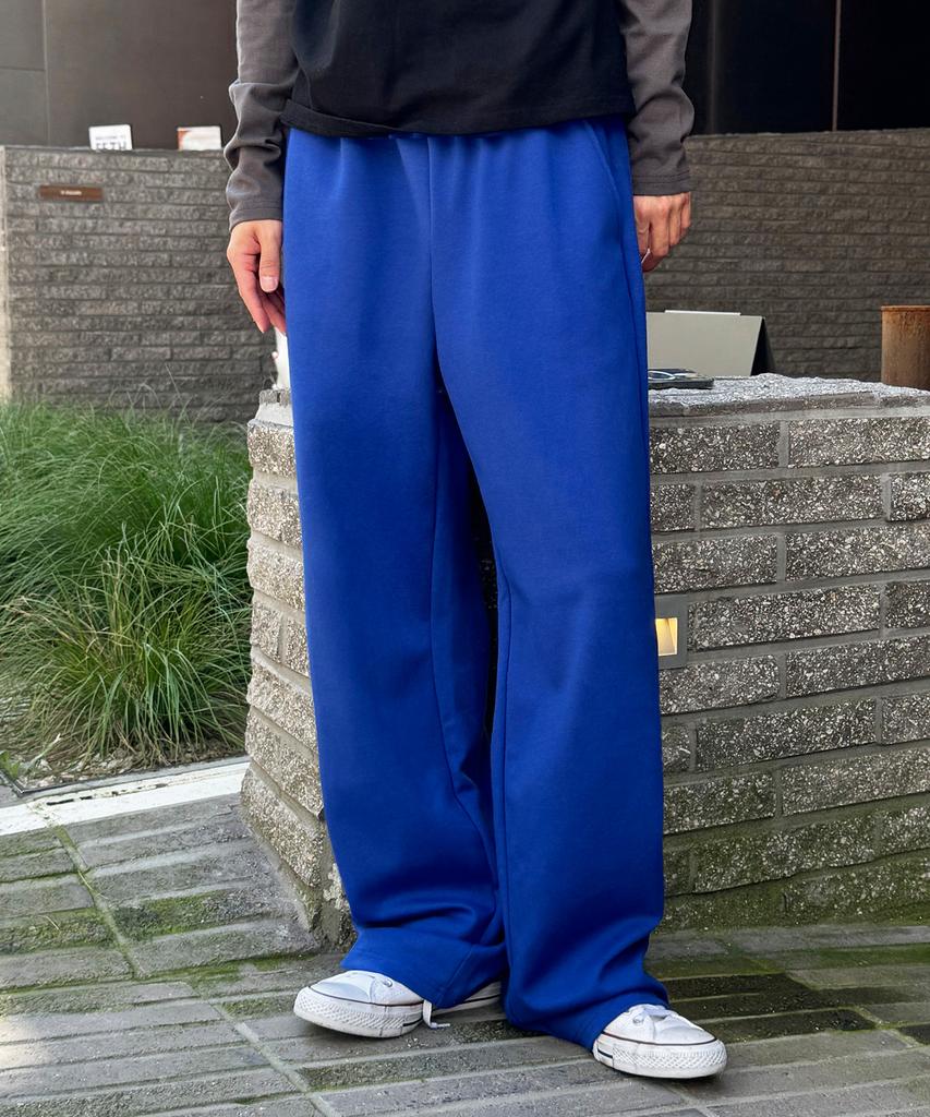 Pantalon de jogging lounge droit SIGNATURE [Bleu]
