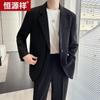 Hengyuanxiang Men's Trendy Loose Fit Blazer