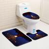 Christmas Bathroom Floor Mat Toilet Three-Piece Set