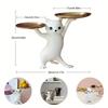 New Creative Sand Sculpture Cute Cat Entrance Key Holder Tray Premium Resin Decorative Home Organizer for Desktop - Ideal Gift