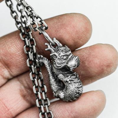 Nouveau pendentif dragon chinois Guochao chinois pour hommes, collier personnalisé, accessoires hip-hop, nouveaux accessoires