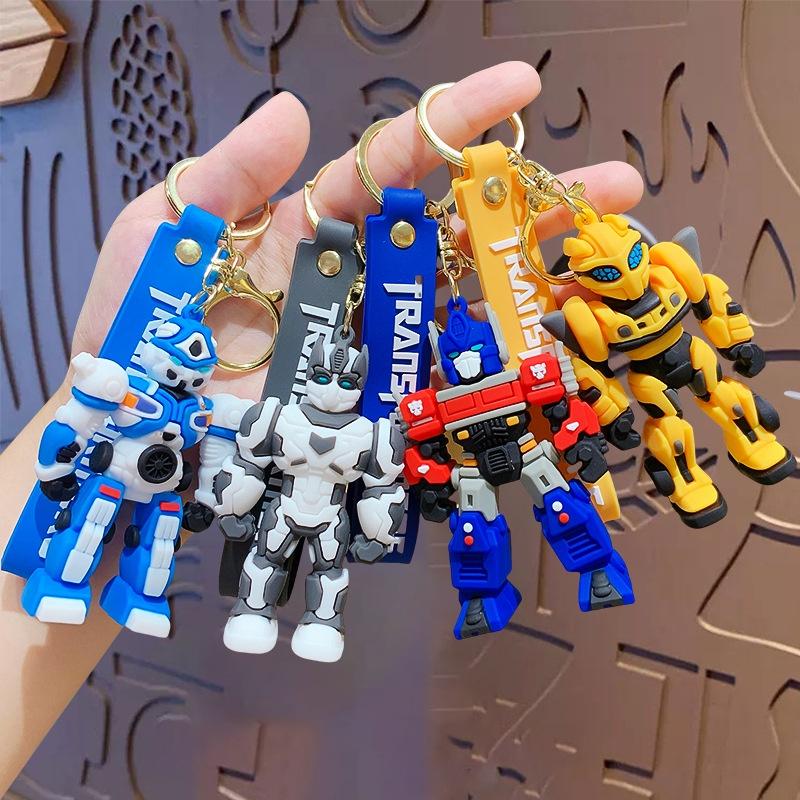 New Transformers Keychain Cartoon Pvc Optimus Prime Figure Bag Pendant Wholesale