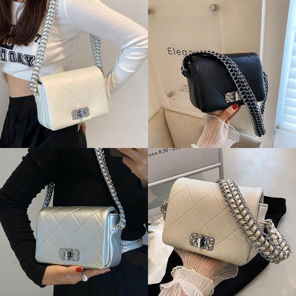 Mini Shoulder Bag 2023 New Small Square Bag With Chain Strap Summer Quilted Texture Urban Style Bag