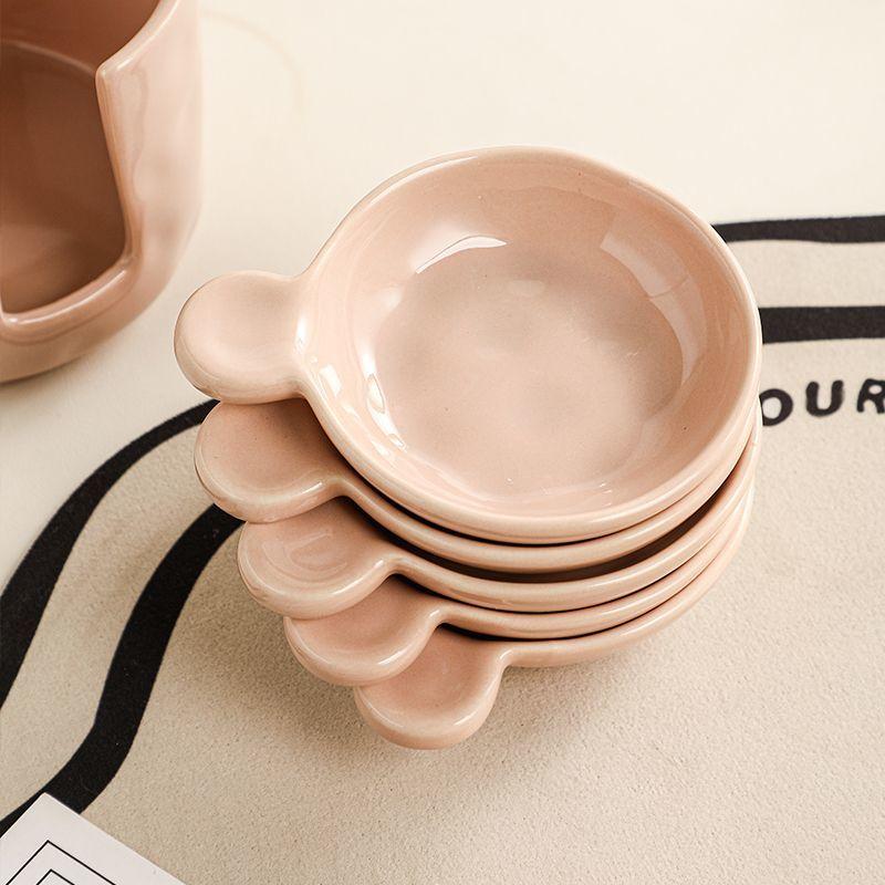 Verdickte Hochtemperatur-Keramik-Soßenschälchen – Rundes Dip-Schalen-Set für Gewürze, Sojasauce, Essig und Stäbchenablage