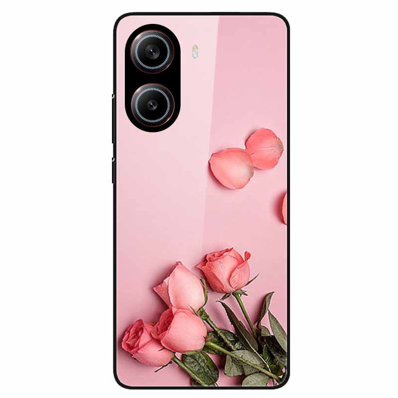 For Poco X7 Pro 5G Case Flower Hard Back Cover Tempered Glass Cases for Xiaomi Poco X 7 Pro X7Pro Hard Shells PocoX7Pro 2025 New