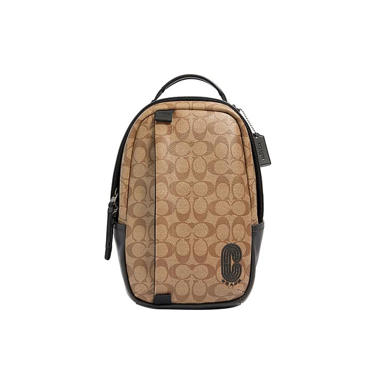 

Новая сумка кроссбоди COACH Edge из искусственной кожи с кожаной отделкой, сумка-слинг среднего размера, мужская, хаки 89909-QBTN2 22.6*10.9*35.1CM