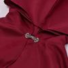 Halloween Cloak Retro Style Hooded Tailoring Metal Buckle Decoration Shawl Role-Playing Versatile Costume Accessory