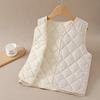 Kids Thickened Warm Padded Sleeveless Cardigan Vest For Boys And Girls