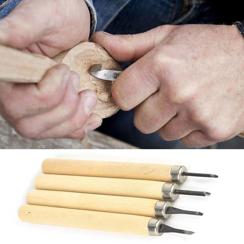 Wood Carving Knife Woodcut Knife Wood Carving Tools For Rubber Stamp Four Piece Set(No.1 Suit)